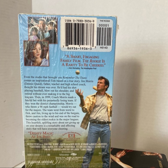 2 Disney Sports Classics “The Rookie”, NEW pristine, Sealed, 'The Titan', VHS - Picture 2 of 4